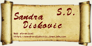Sandra Dišković vizit kartica
